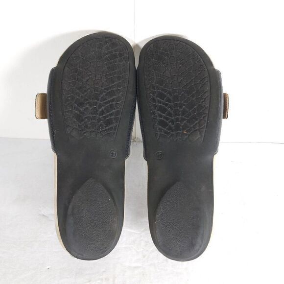 Spring Step L'artiste Women's EU40 US9-9,5 Black Leather One Strap Slide Sandals - Picture 11 of 13